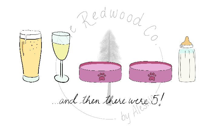 '...and then there were 3/4/5' New Baby Card