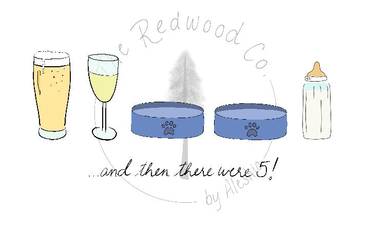 '...and then there were 3/4/5' New Baby Card