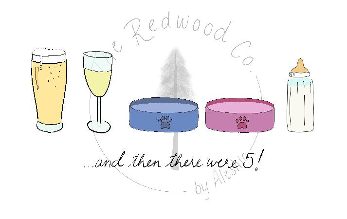 '...and then there were 3/4/5' New Baby Card