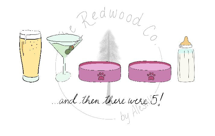 '...and then there were 3/4/5' New Baby Card