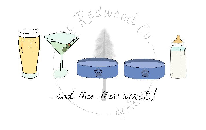 '...and then there were 3/4/5' New Baby Card