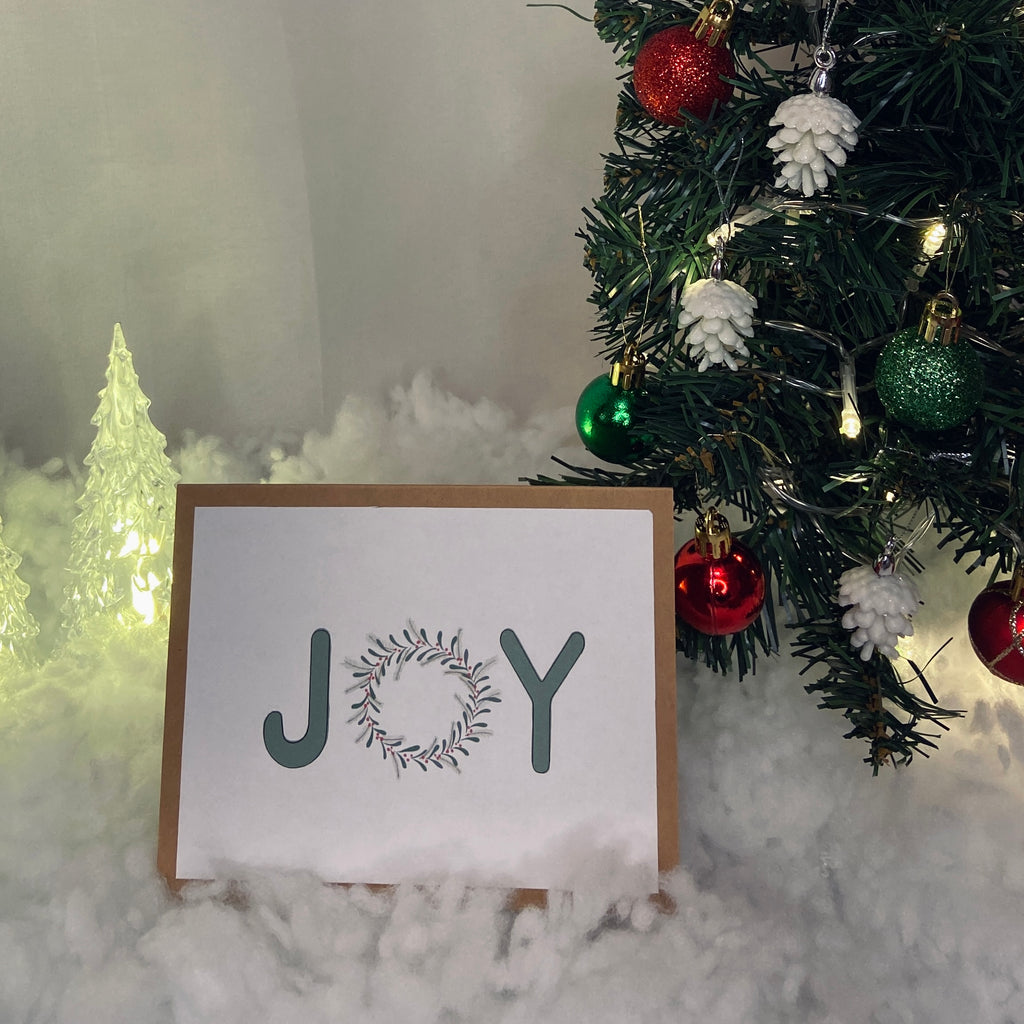 'JOY Wreath' Christmas Card