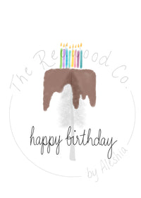 'happy birthday' chocolate cake Birthday Card