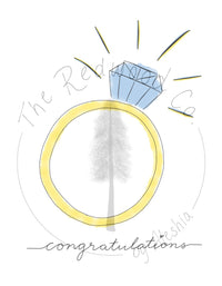 'congratulations' Big Ring Engagement Card