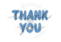 'Thank You' watercolour Thank You card