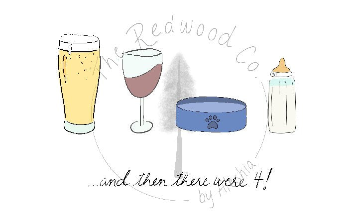 '...and then there were 3/4/5' New Baby Card