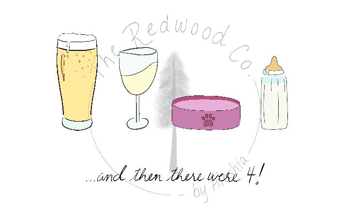 '...and then there were 3/4/5' New Baby Card