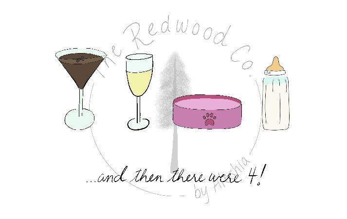 '...and then there were 3/4/5' New Baby Card