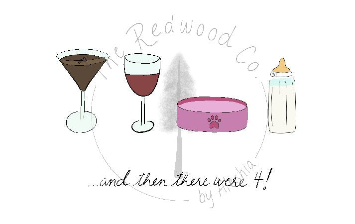 '...and then there were 3/4/5' New Baby Card