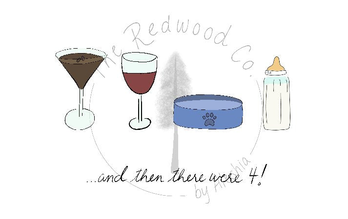 '...and then there were 3/4/5' New Baby Card