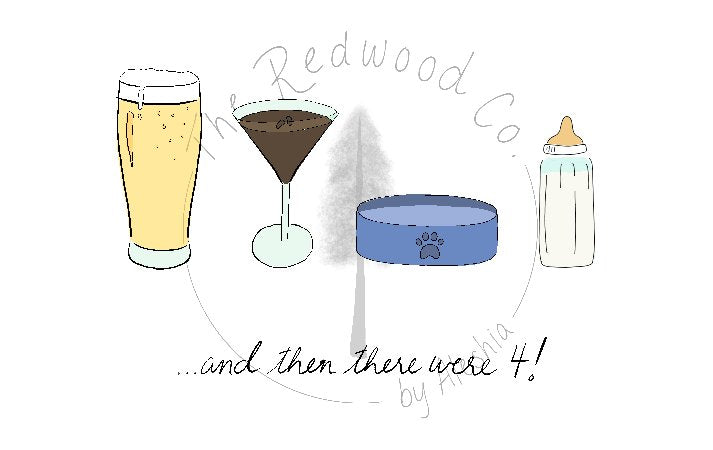 '...and then there were 3/4/5' New Baby Card