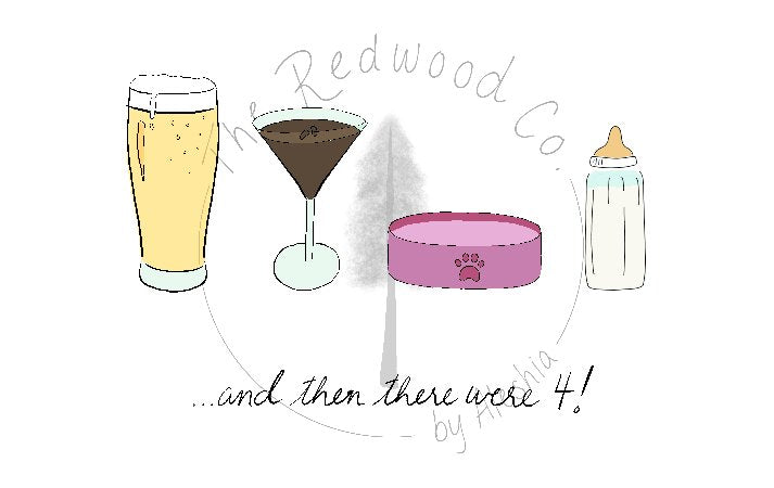 '...and then there were 3/4/5' New Baby Card