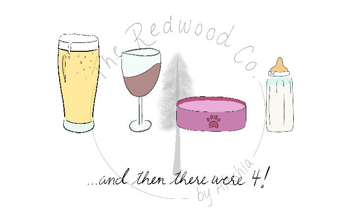 '...and then there were 3/4/5' New Baby Card