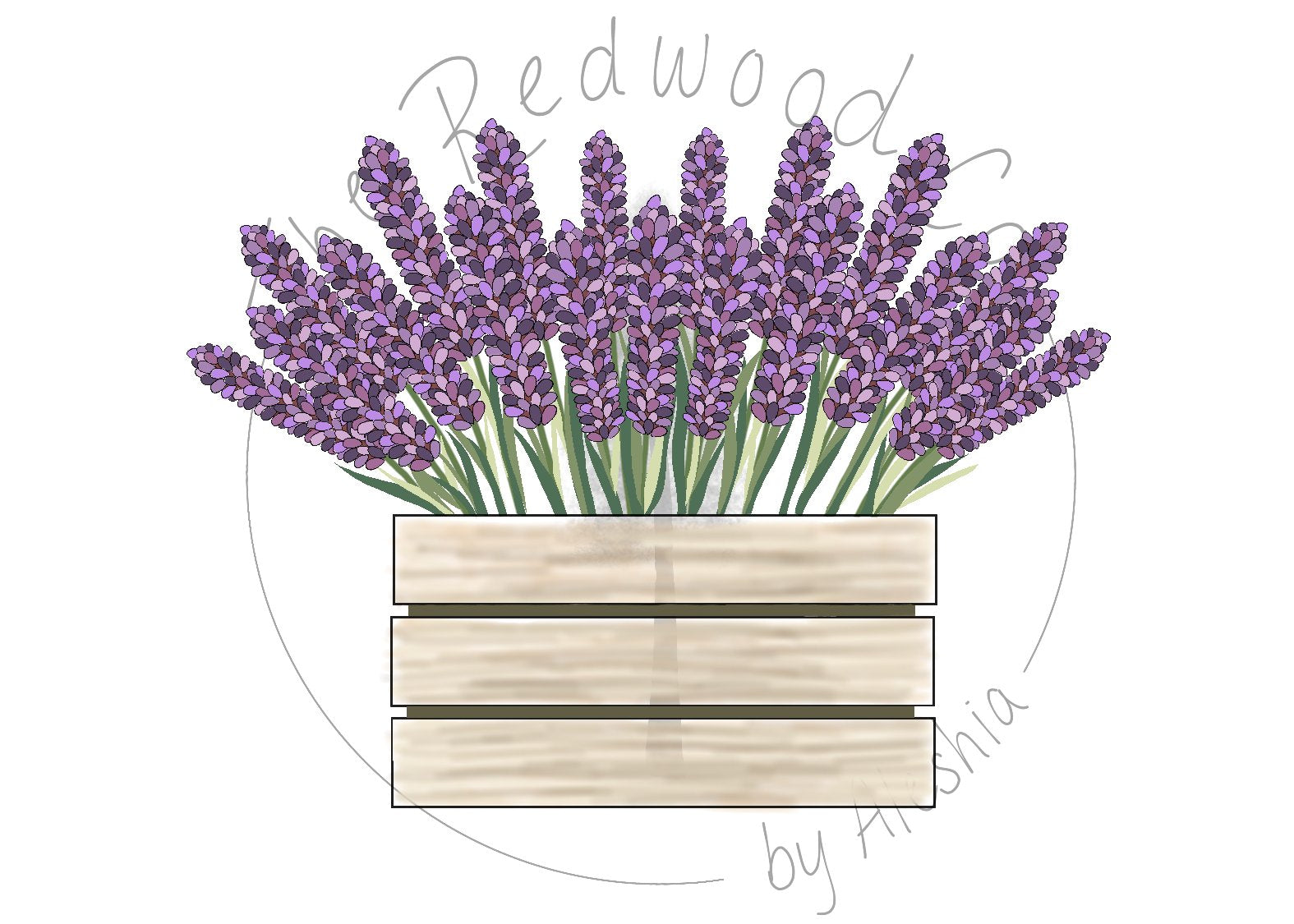 Lavender Garden Box Greeting Card