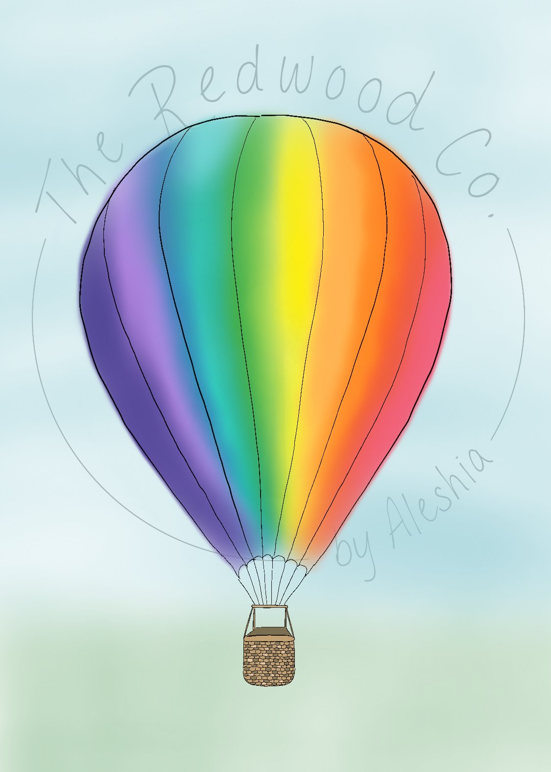 Hot Air Balloon Greeting Card