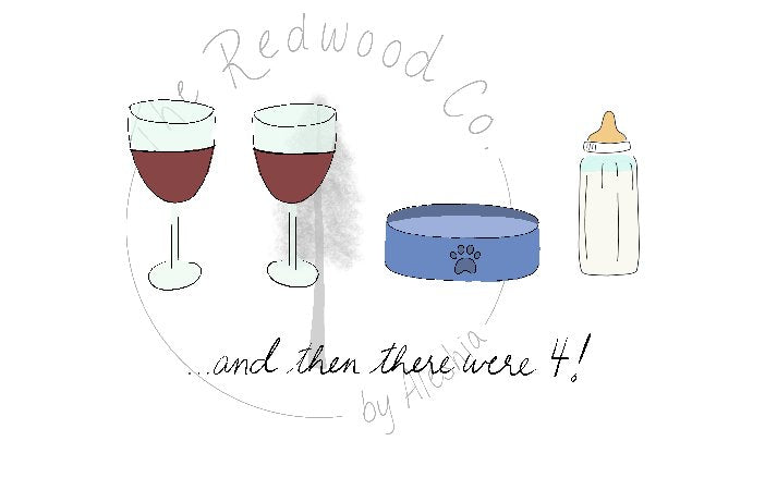 '...and then there were 3/4/5' New Baby Card