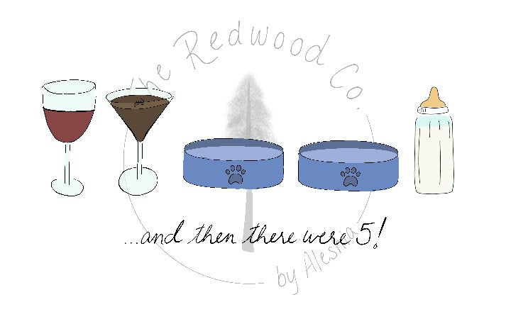 '...and then there were 3/4/5' New Baby Card