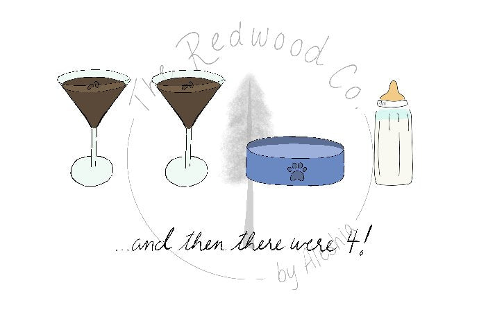 '...and then there were 3/4/5' New Baby Card