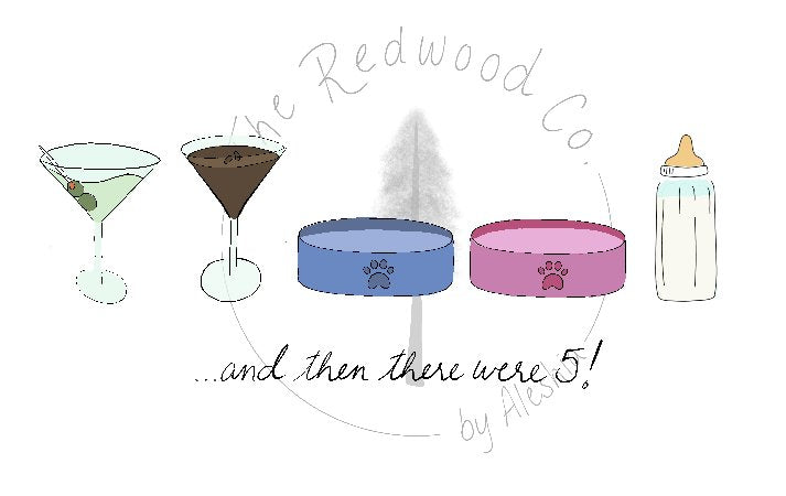 '...and then there were 3/4/5' New Baby Card