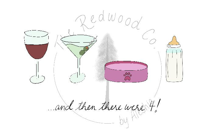 '...and then there were 3/4/5' New Baby Card