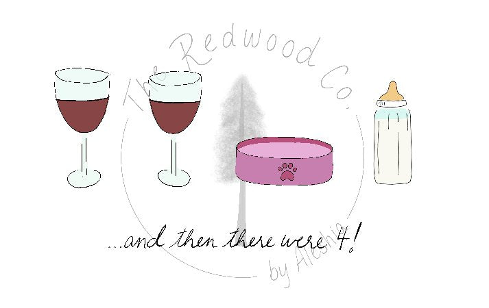 '...and then there were 3/4/5' New Baby Card