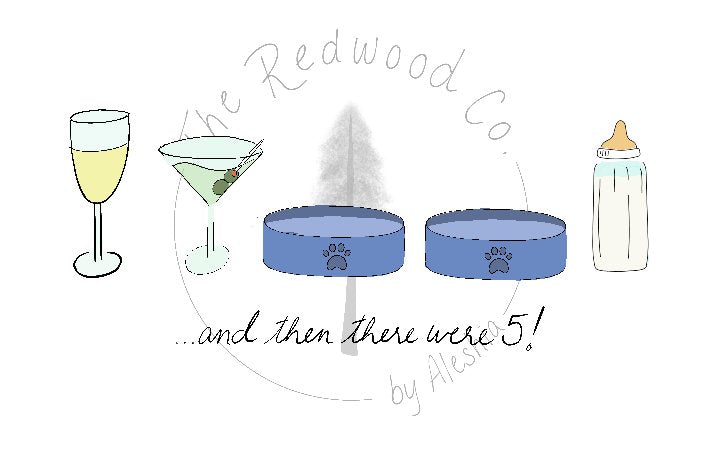 '...and then there were 3/4/5' New Baby Card