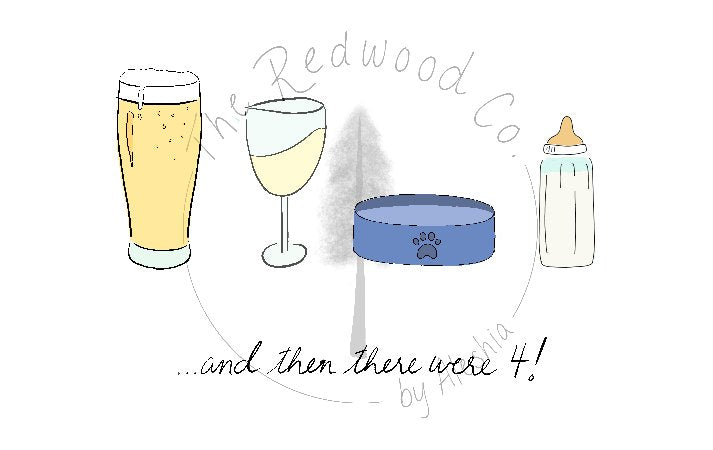 '...and then there were 3/4/5' New Baby Card