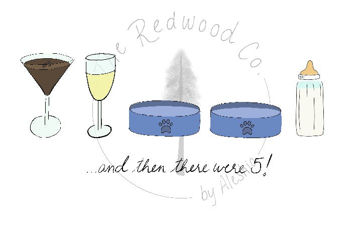 '...and then there were 3/4/5' New Baby Card