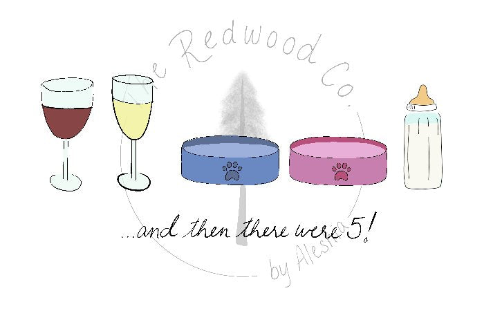 '...and then there were 3/4/5' New Baby Card