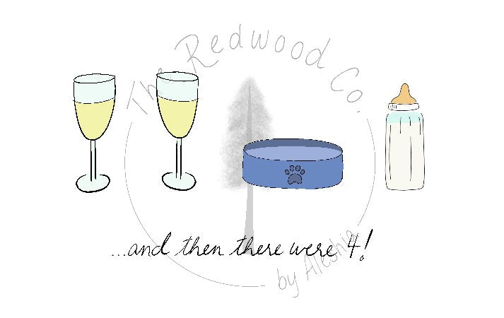 '...and then there were 3/4/5' New Baby Card