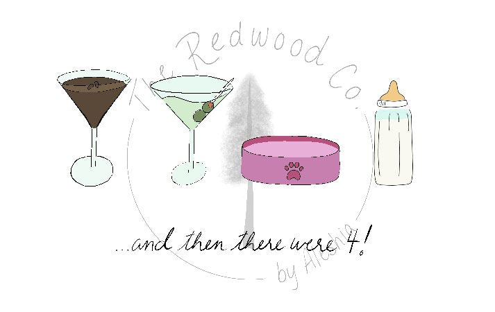 '...and then there were 3/4/5' New Baby Card