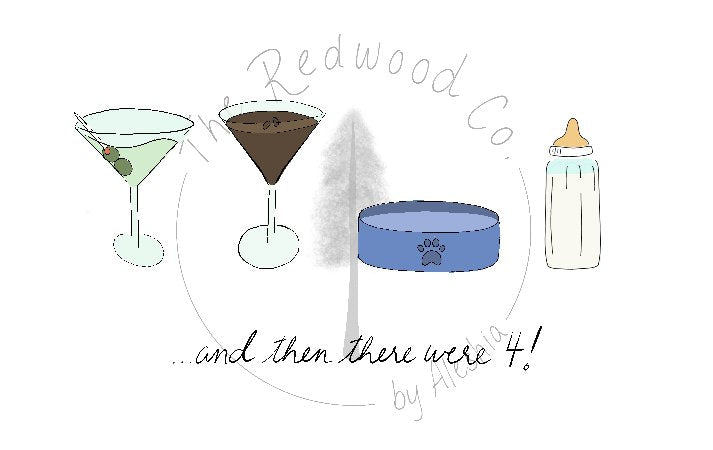 '...and then there were 3/4/5' New Baby Card