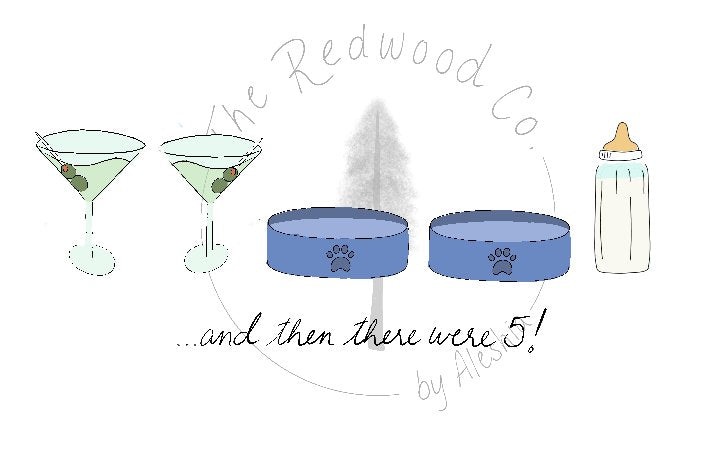 '...and then there were 3/4/5' New Baby Card