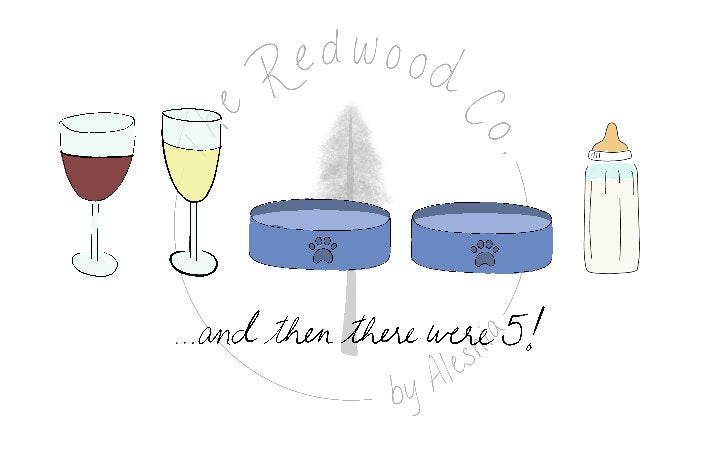 '...and then there were 3/4/5' New Baby Card