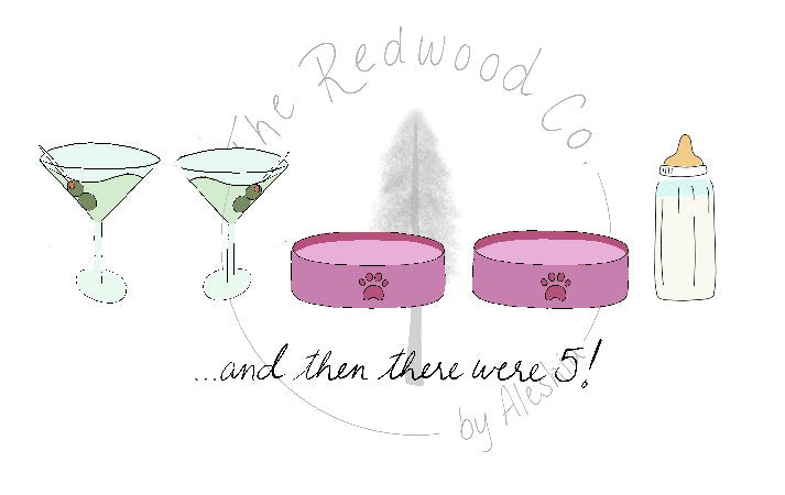 '...and then there were 3/4/5' New Baby Card