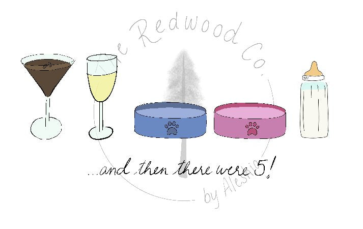 '...and then there were 3/4/5' New Baby Card