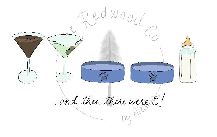 '...and then there were 3/4/5' New Baby Card