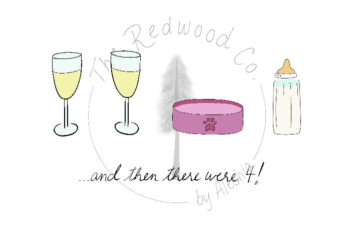 '...and then there were 3/4/5' New Baby Card