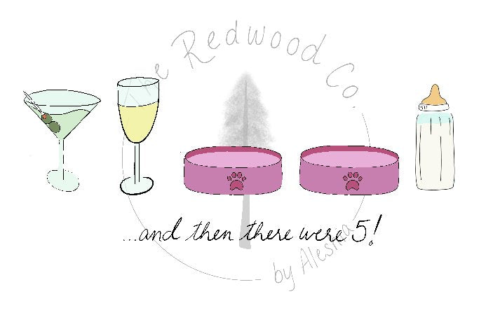 '...and then there were 3/4/5' New Baby Card