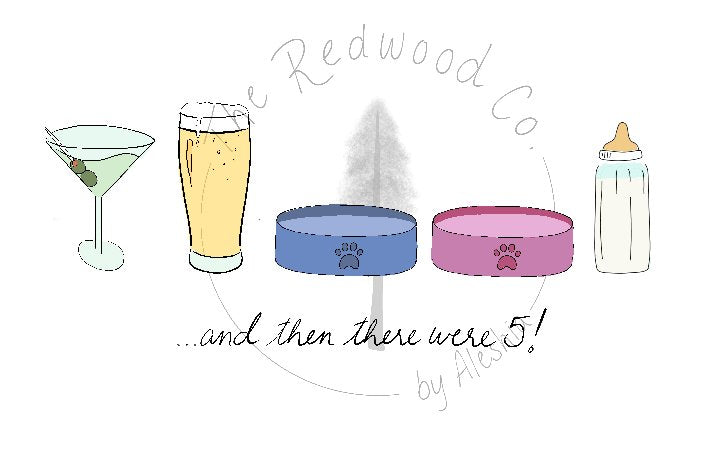 '...and then there were 3/4/5' New Baby Card