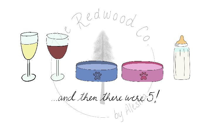 '...and then there were 3/4/5' New Baby Card