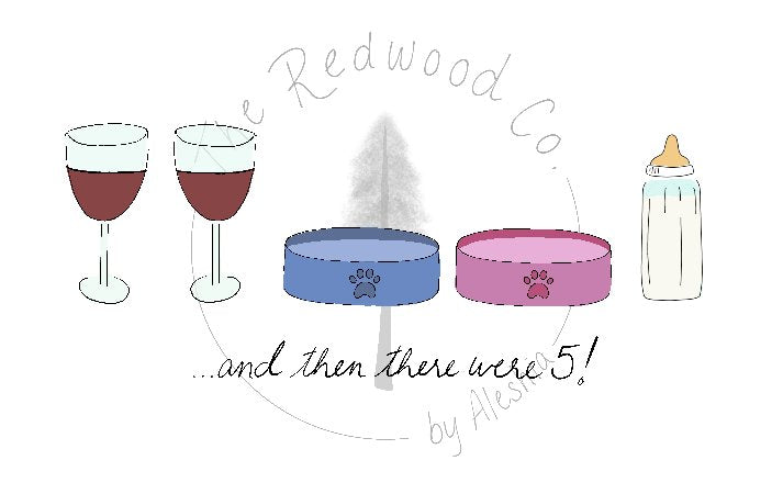 '...and then there were 3/4/5' New Baby Card