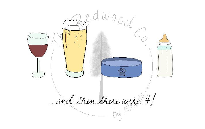 '...and then there were 3/4/5' New Baby Card