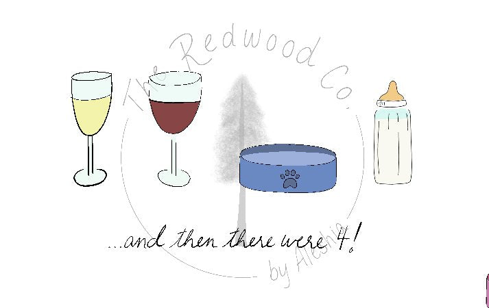 '...and then there were 3/4/5' New Baby Card