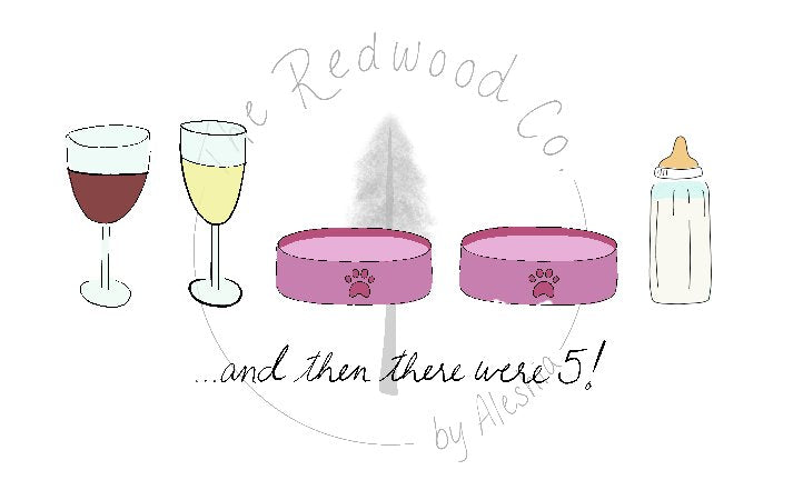 '...and then there were 3/4/5' New Baby Card