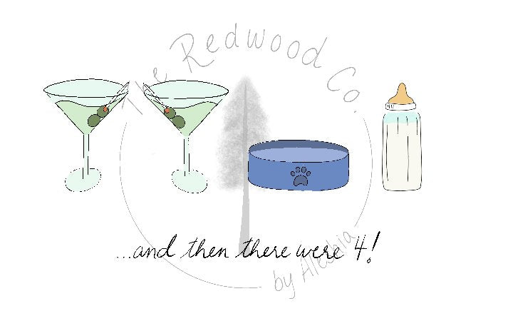 '...and then there were 3/4/5' New Baby Card