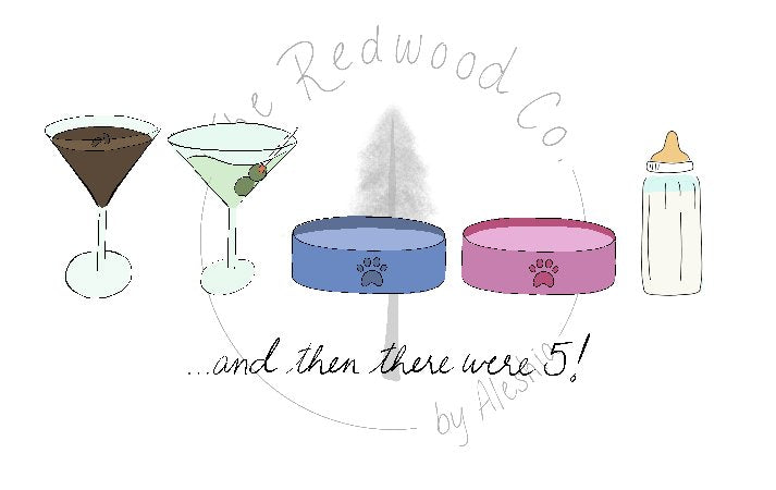 '...and then there were 3/4/5' New Baby Card