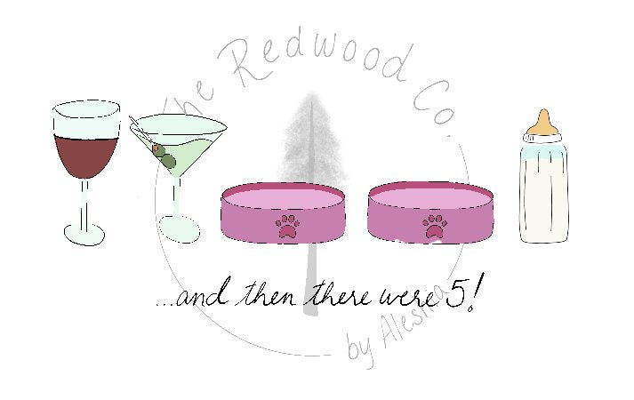 '...and then there were 3/4/5' New Baby Card