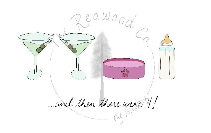 '...and then there were 3/4/5' New Baby Card