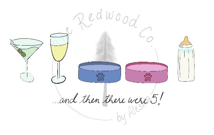 '...and then there were 3/4/5' New Baby Card